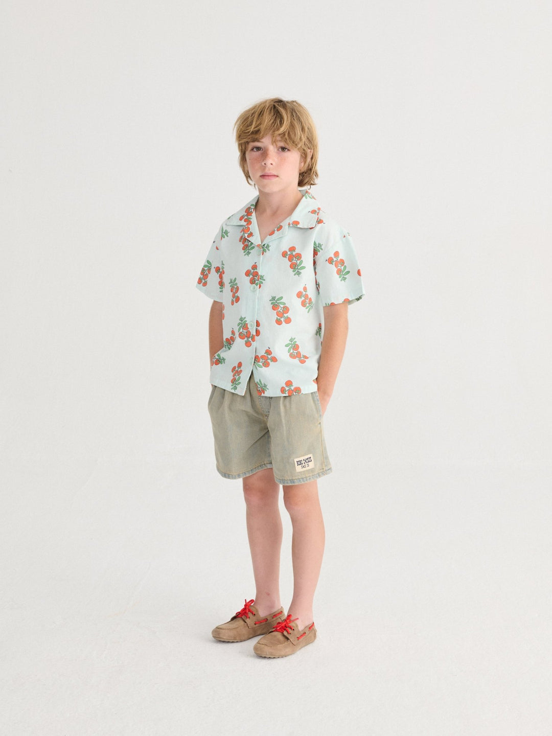 Juicy Tomatoes All Over Woven Shirt by Bobo Choses - Petite Belle