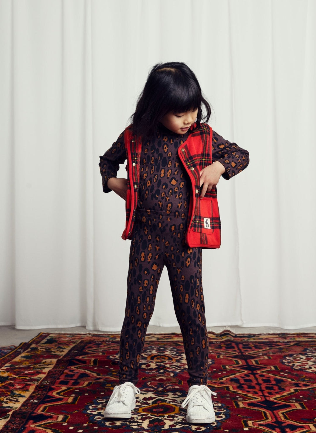 Leopard Brushed Long Sleeve T - shirt by Mini Rodini - Petite Belle