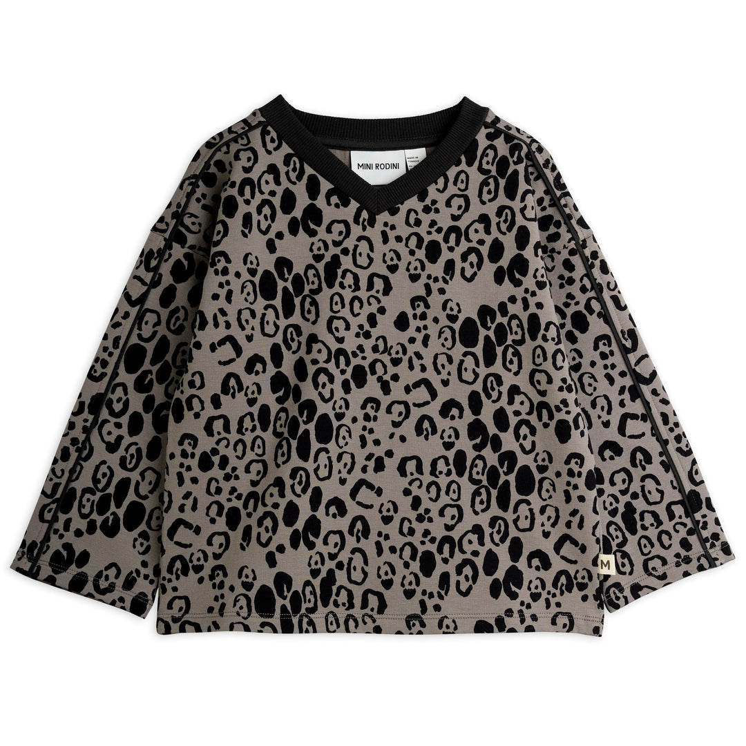 Leopard Jersey Long Sleeves Top by Mini Rodini - Petite Belle