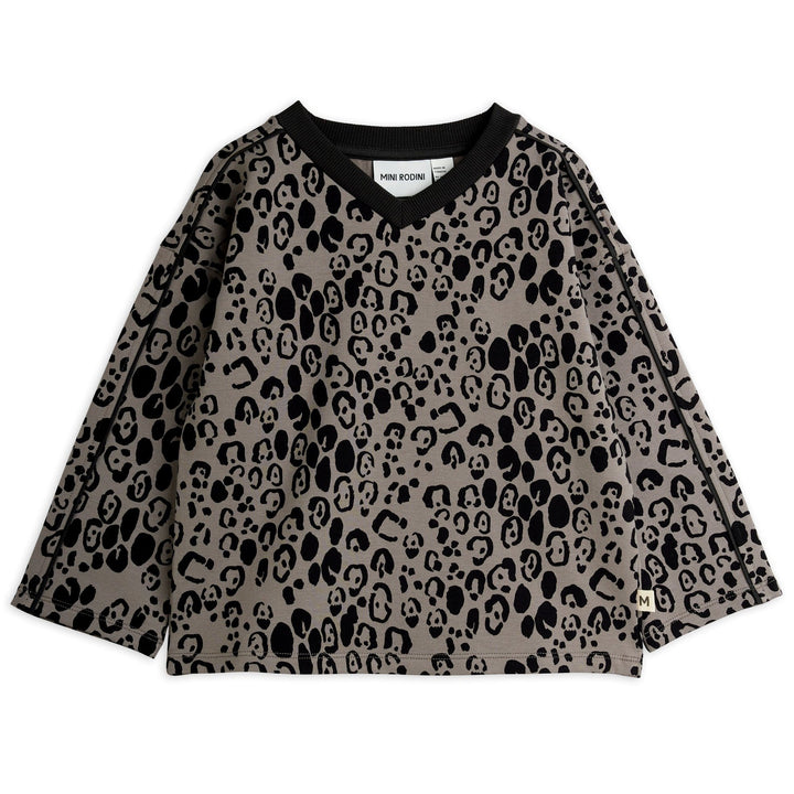 Leopard Jersey Long Sleeves Top by Mini Rodini - Petite Belle