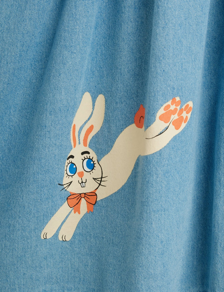 Light Denim Rabbit Dress by Mini Rodini - Petite Belle