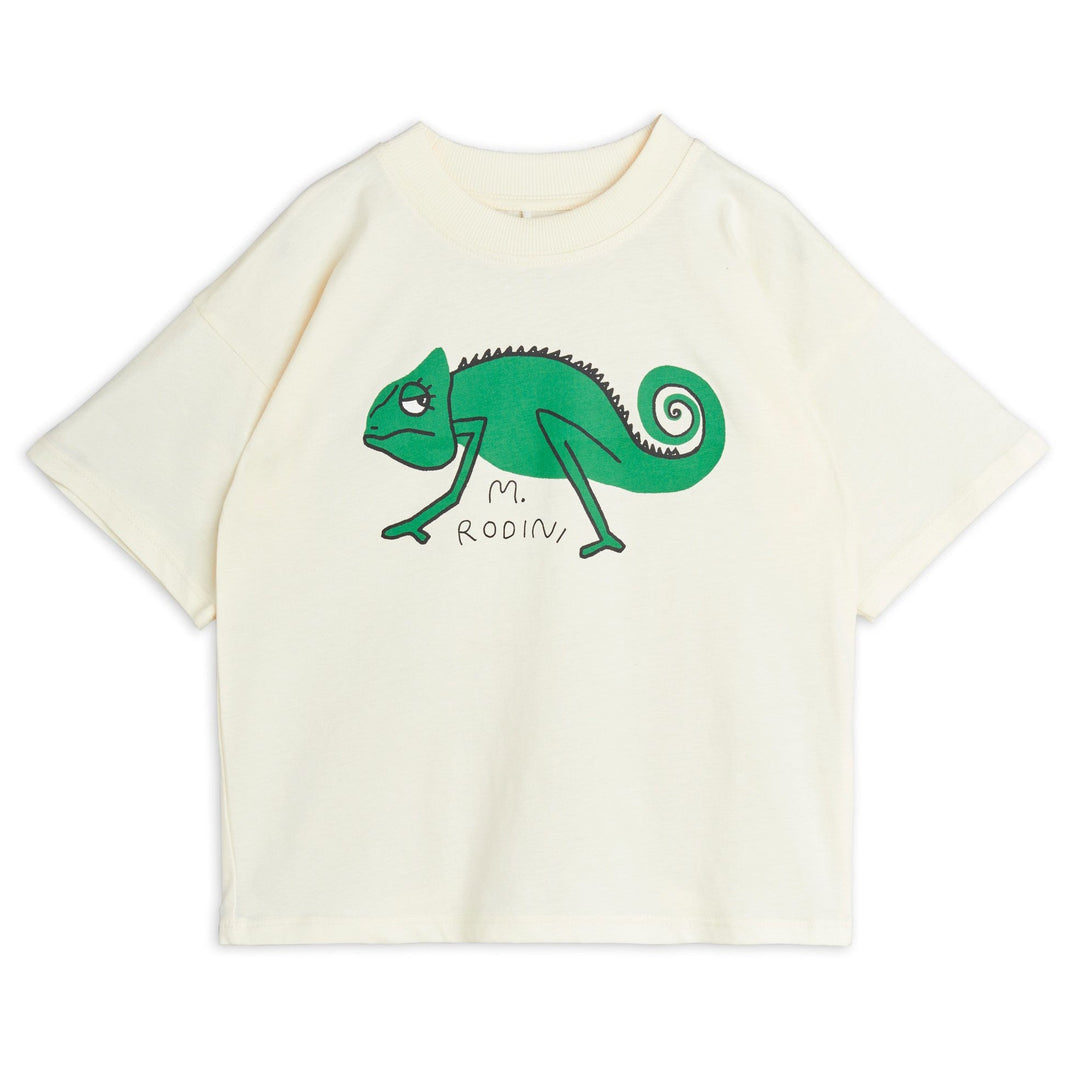 Lizard Tee in Offwhite by Mini Rodini - Petite Belle