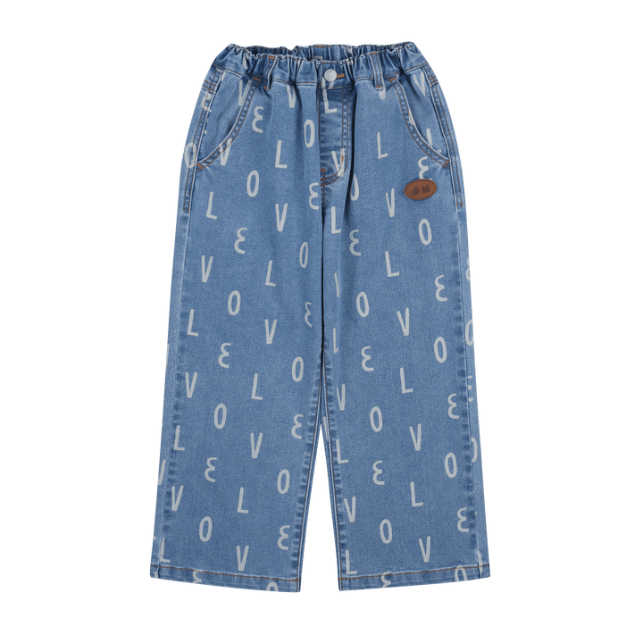 Love All-Over Denim Pants by Jelly Mallow - Petite Belle