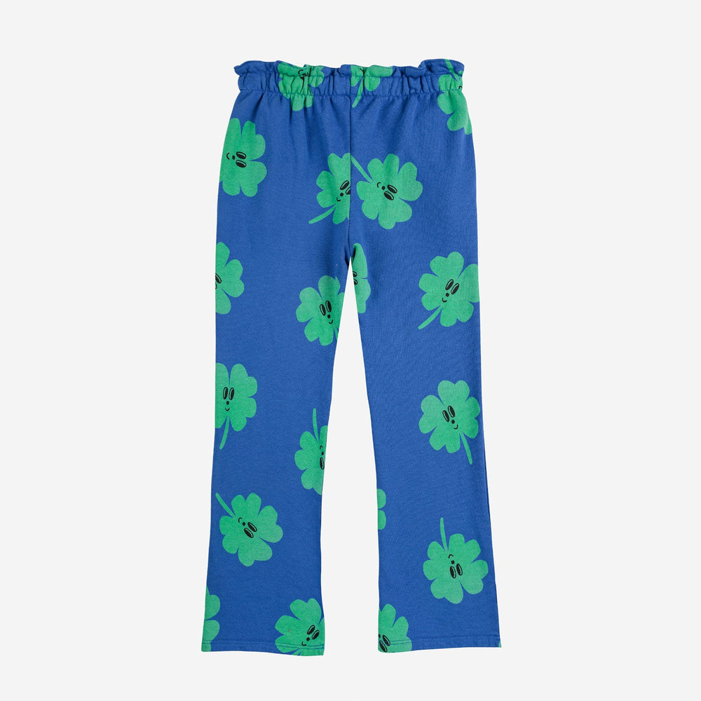 Lucky Clover All Over Flare Jogging Pants by Bobo Choses - Petite Belle