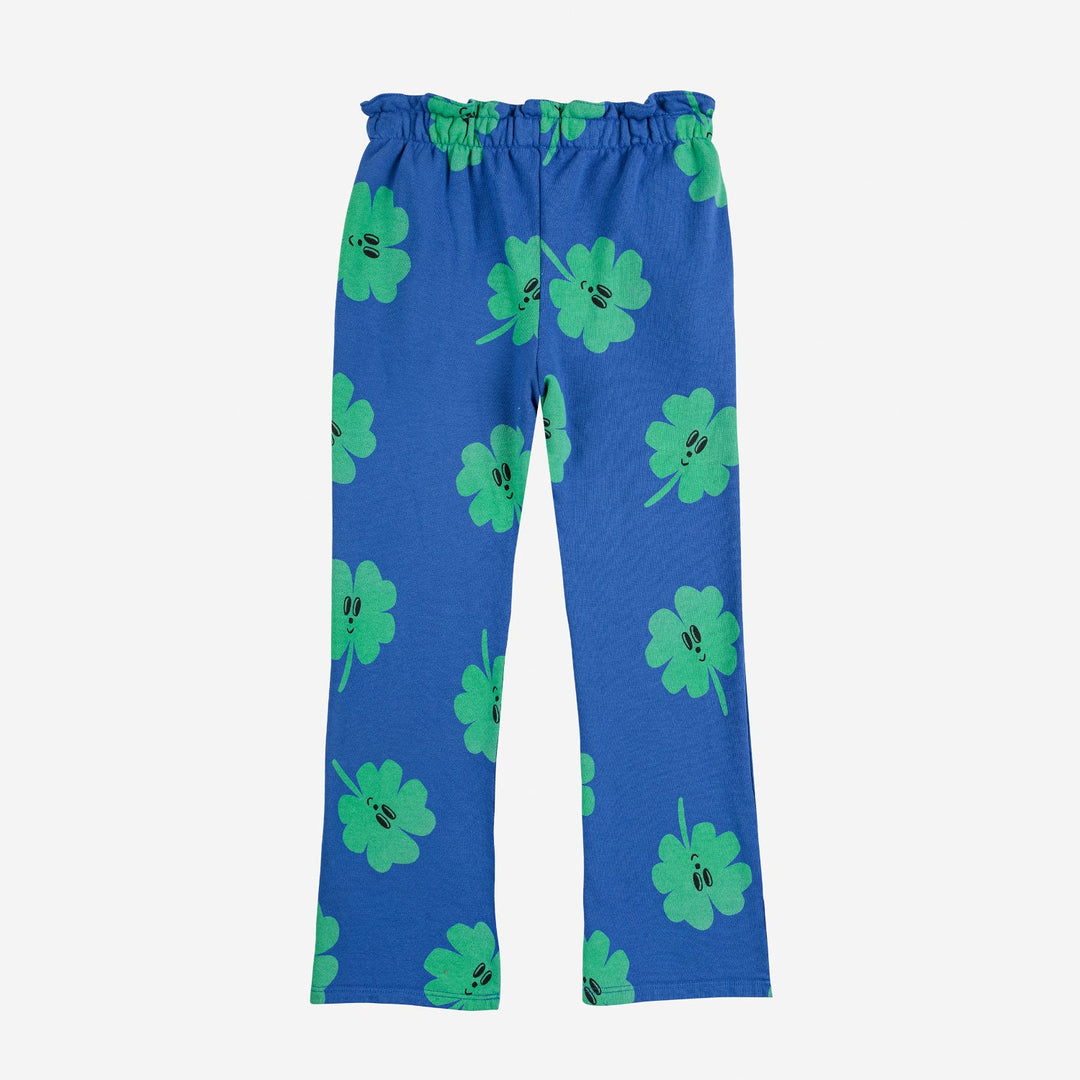 Lucky Clover All Over Flare Jogging Pants by Bobo Choses - Petite Belle