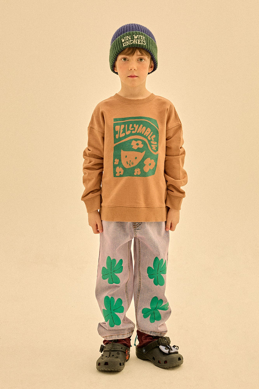 Lucky Clover Denim Pants by Jelly Mallow - Petite Belle