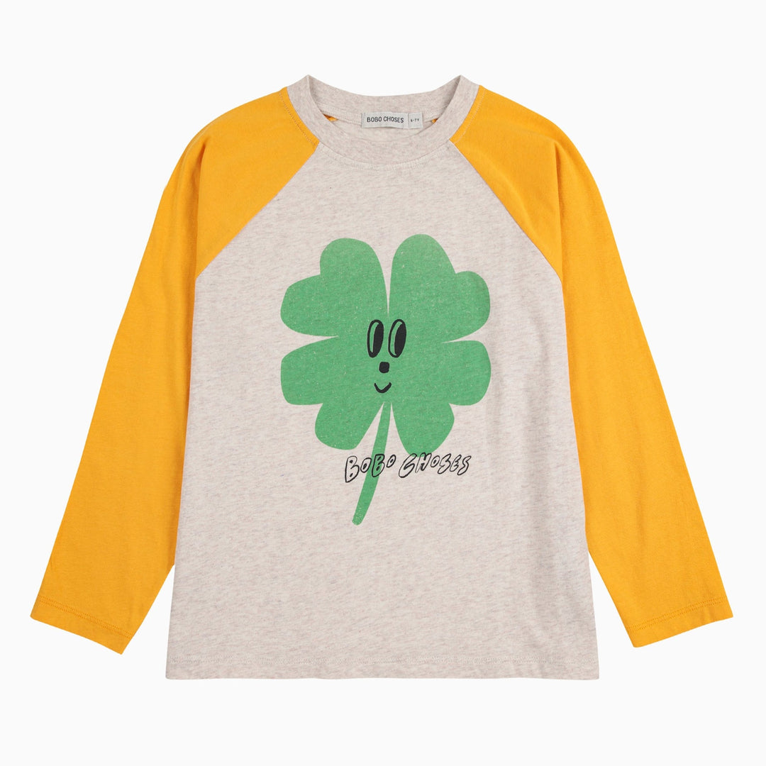Lucky Clover Raglan Sleeves Tee by Bobo Choses - Petite Belle