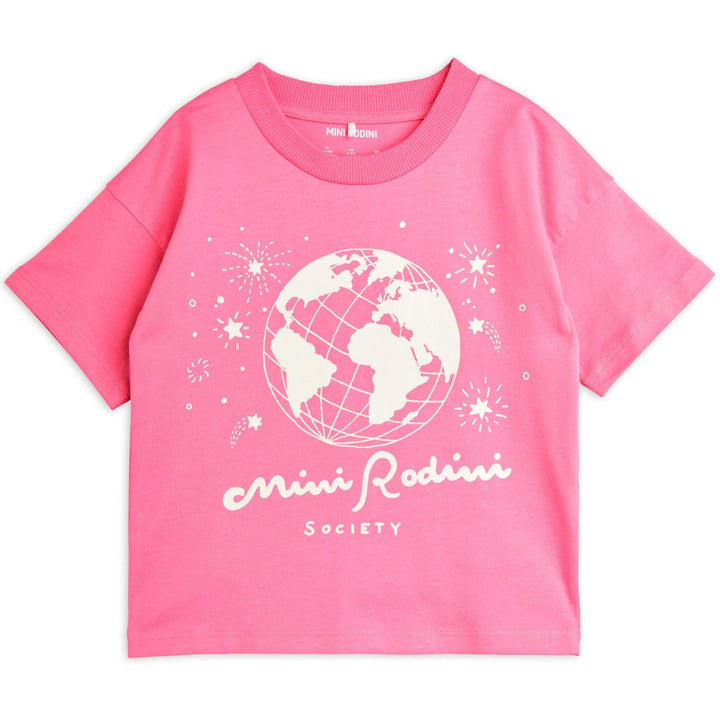 Mini Rodini Society T - Shirt in Pink by Mini Rodini - Petite Belle