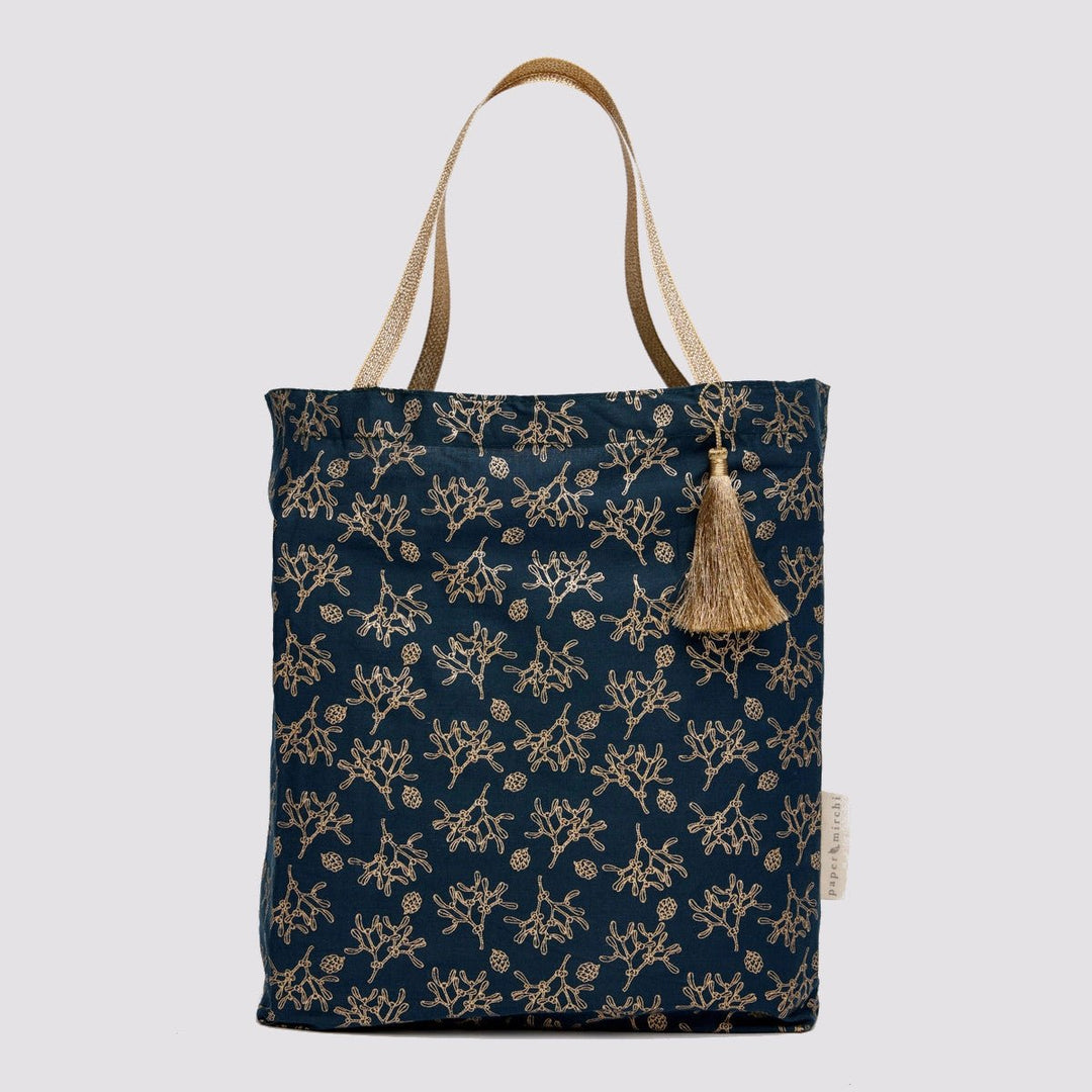 Mistletoe Reusable Gift Tote Bags by Paper Mirchi - Petite Belle