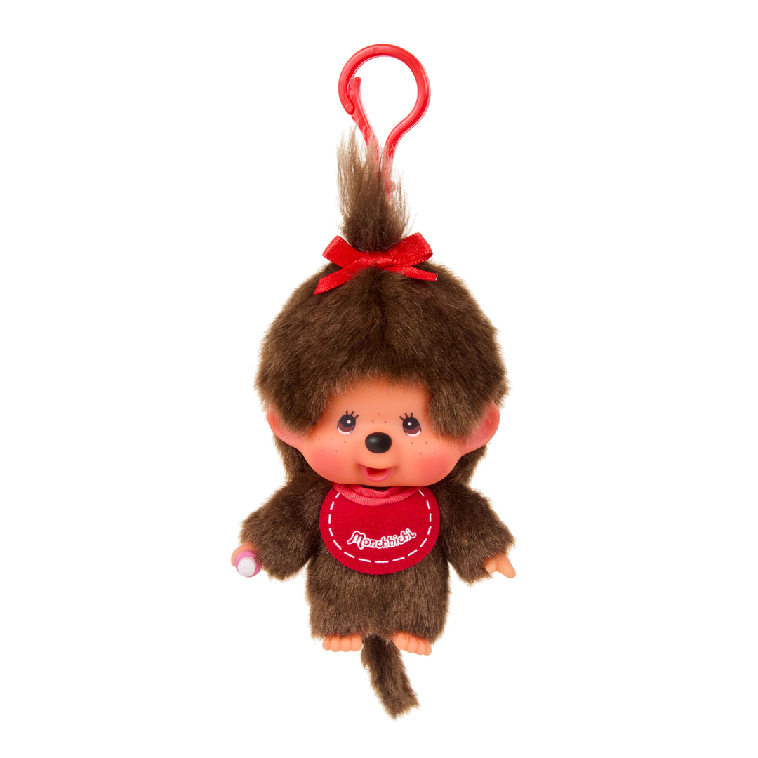 Monchhichi - Big Head Girl Keychain by Sekiguchi - Petite Belle