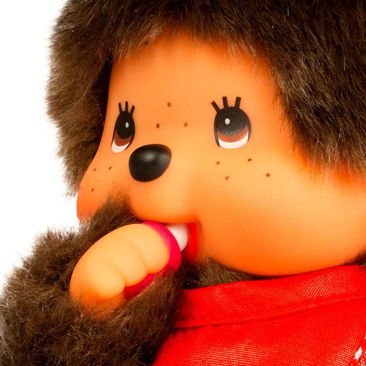 Monchhichi - Classic Red Bib Boy Plush Doll by Sekiguchi - Petite Belle