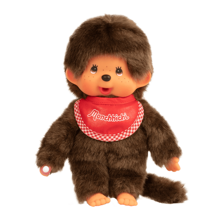 Monchhichi - Classic Red Bib Boy Plush Doll by Sekiguchi - Petite Belle