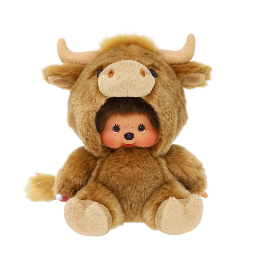 Monchhichi - Fluffy Midlands Cow Plush Doll by Sekiguchi - Petite Belle