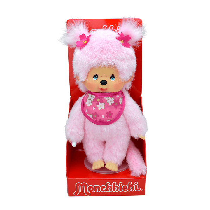 Monchhichi - Pink Sakura Girl Plush Doll by Sekiguchi - Petite Belle