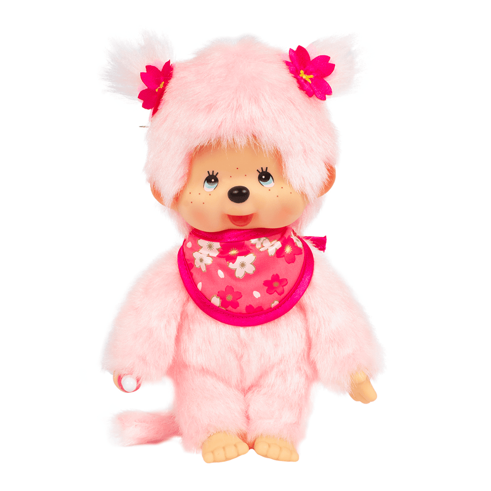 Monchhichi - Pink Sakura Girl Plush Doll by Sekiguchi - Petite Belle