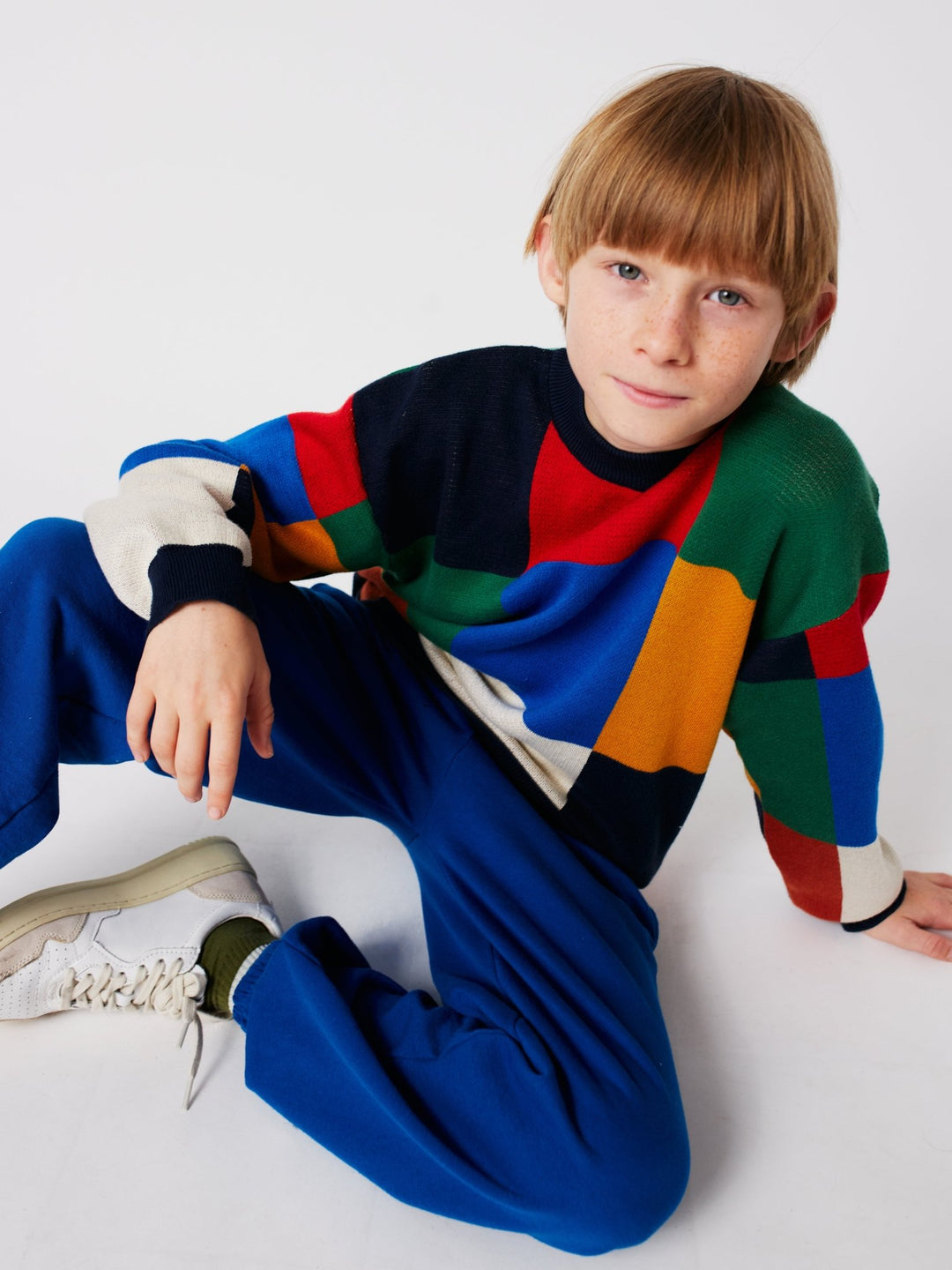 Multicolour Tiles Jumper by Bobo Choses - Petite Belle