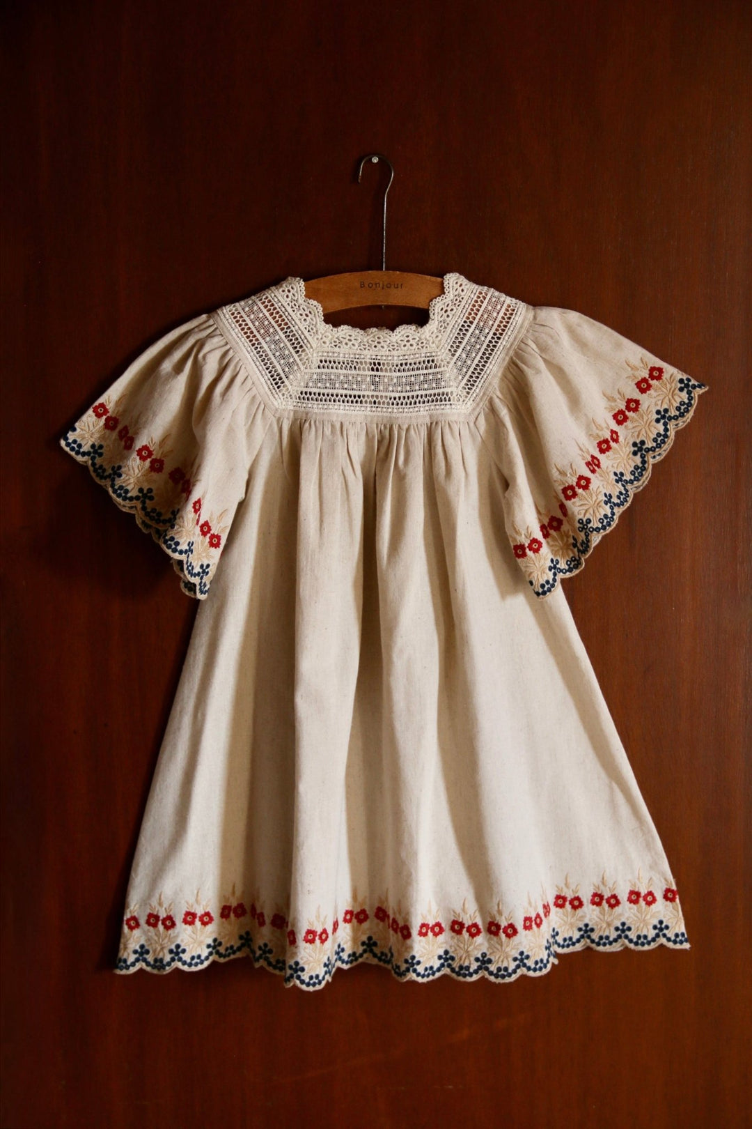 Natural Cotton Dress by Bonjour - Petite Belle