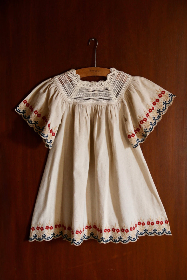 Natural Cotton Dress by Bonjour - Petite Belle