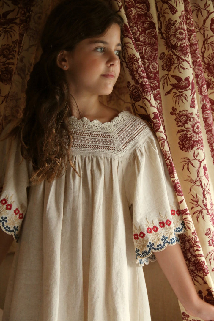 Natural Cotton Dress by Bonjour - Petite Belle