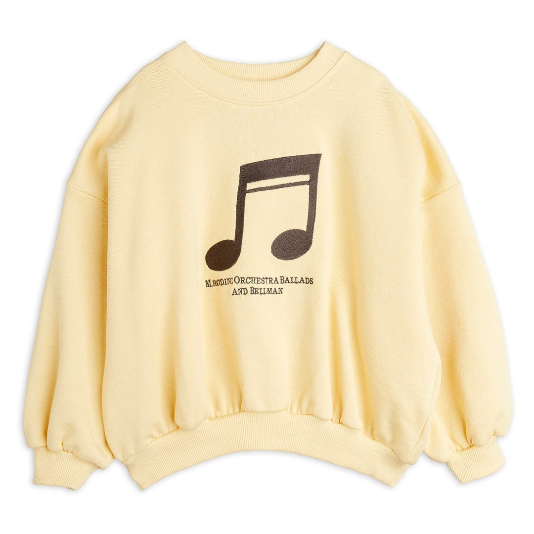 Note Sweatshirt in Yellow by Mini Rodini - Petite Belle