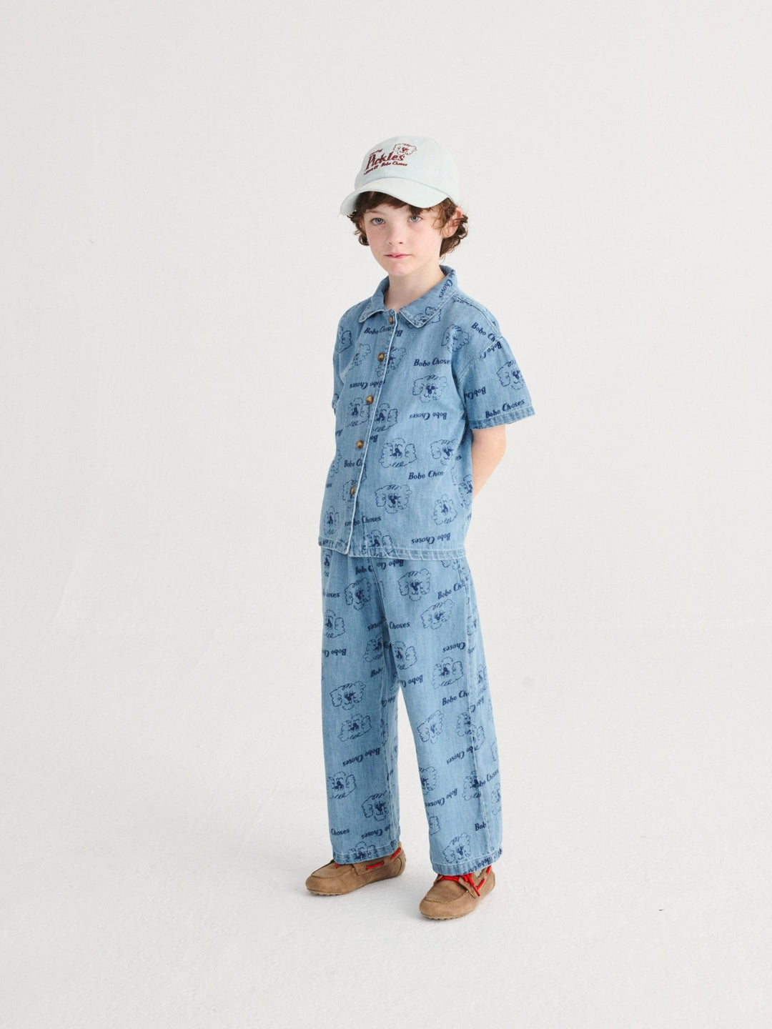 Pickles The Dog All Over Light Denim Pants by Bobo Choses - Petite Belle