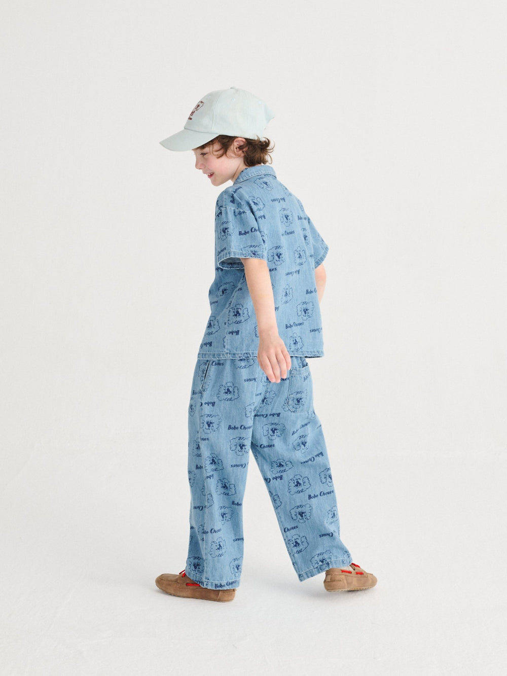 Pickles The Dog All Over Light Denim Pants by Bobo Choses - Petite Belle