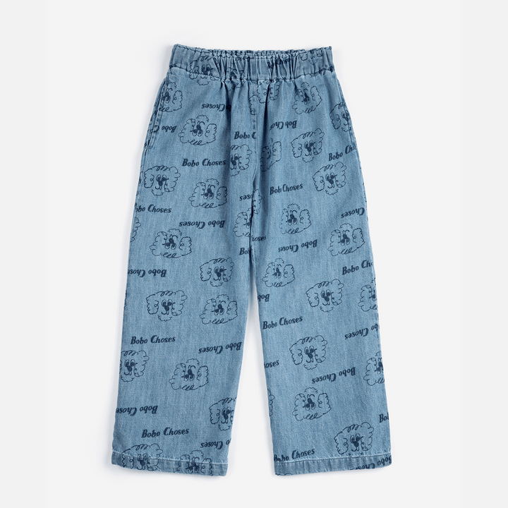 Pickles The Dog All Over Light Denim Pants by Bobo Choses - Petite Belle