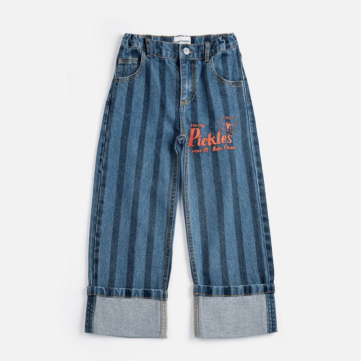 Pickles The Dog Striped Denim Pants by Bobo Choses - Petite Belle