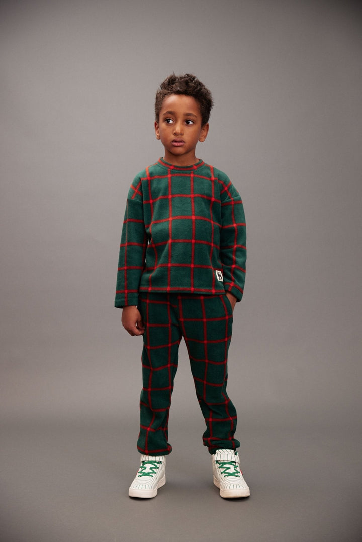 Plaid Fleece Trousers by Mini Rodini - Petite Belle