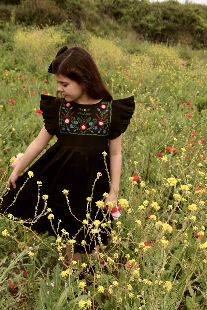 Pleated Dress in Black by Bonjour - Petite Belle