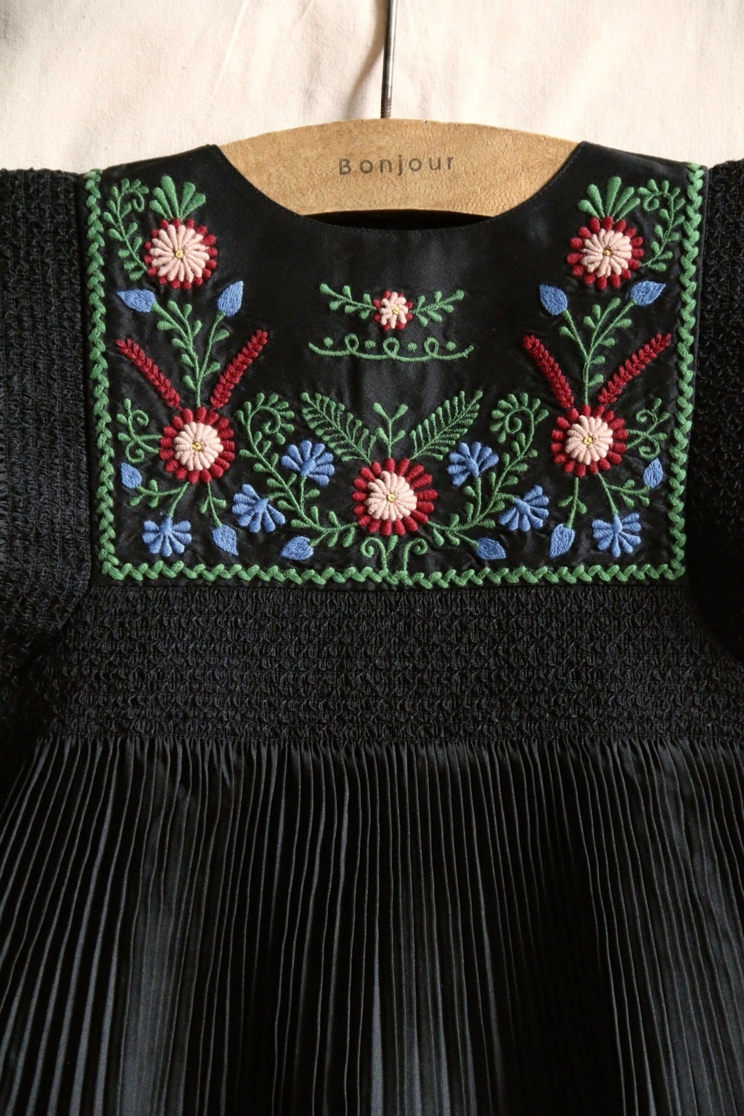 Pleated Dress in Black by Bonjour - Petite Belle
