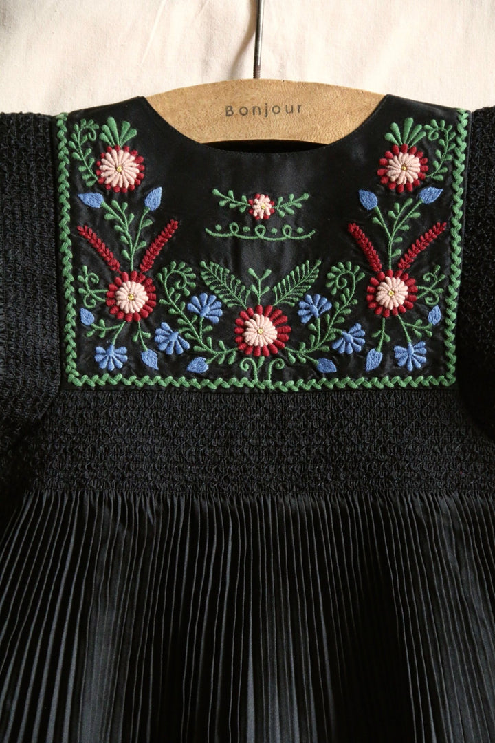Pleated Dress in Black by Bonjour - Petite Belle