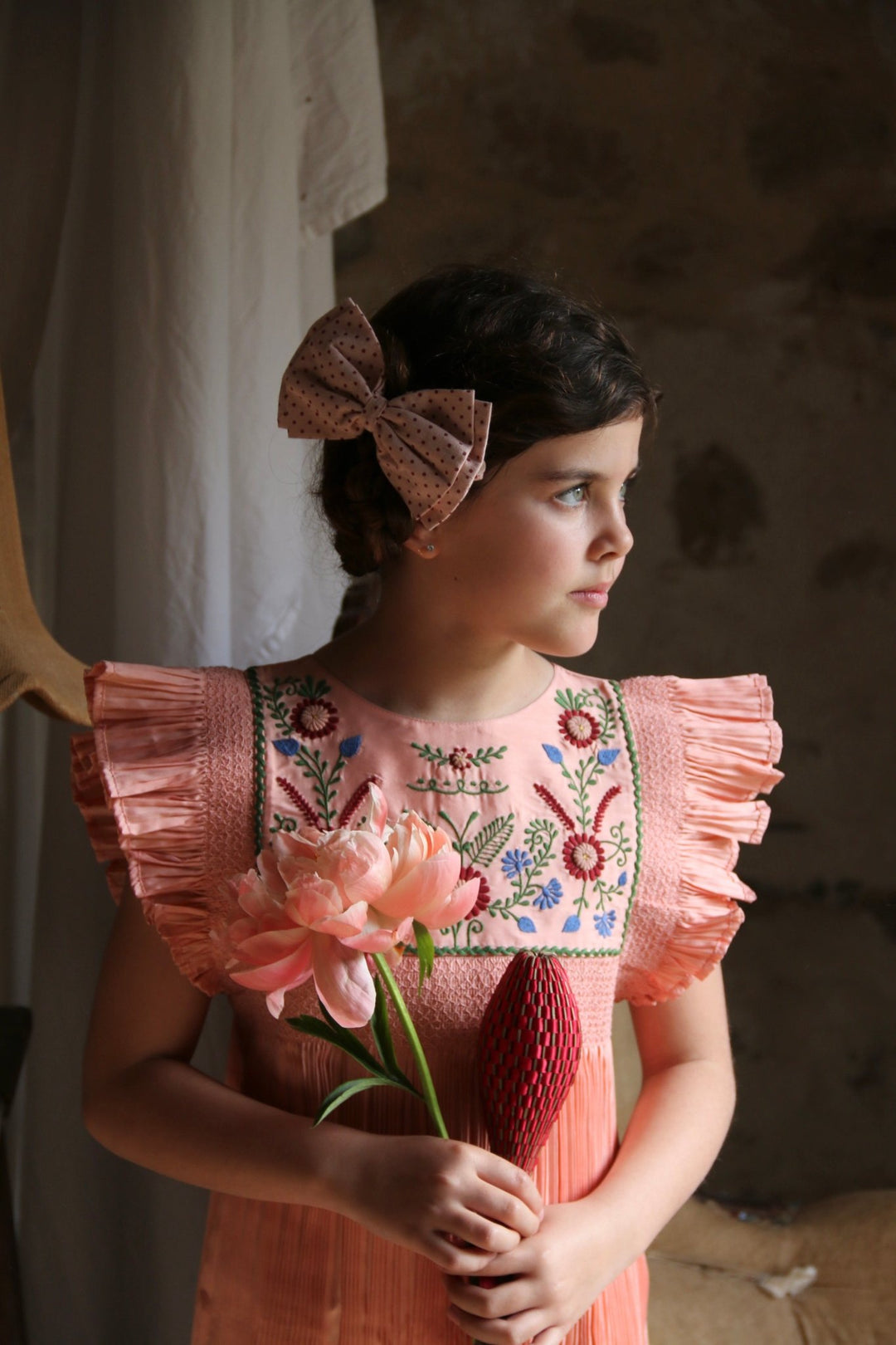 Pleated Dress in Nude by Bonjour - Petite Belle