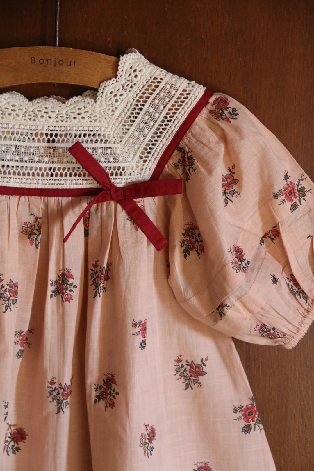 Princess Dress in Pink Garden Flowers Print by Bonjour - Petite Belle