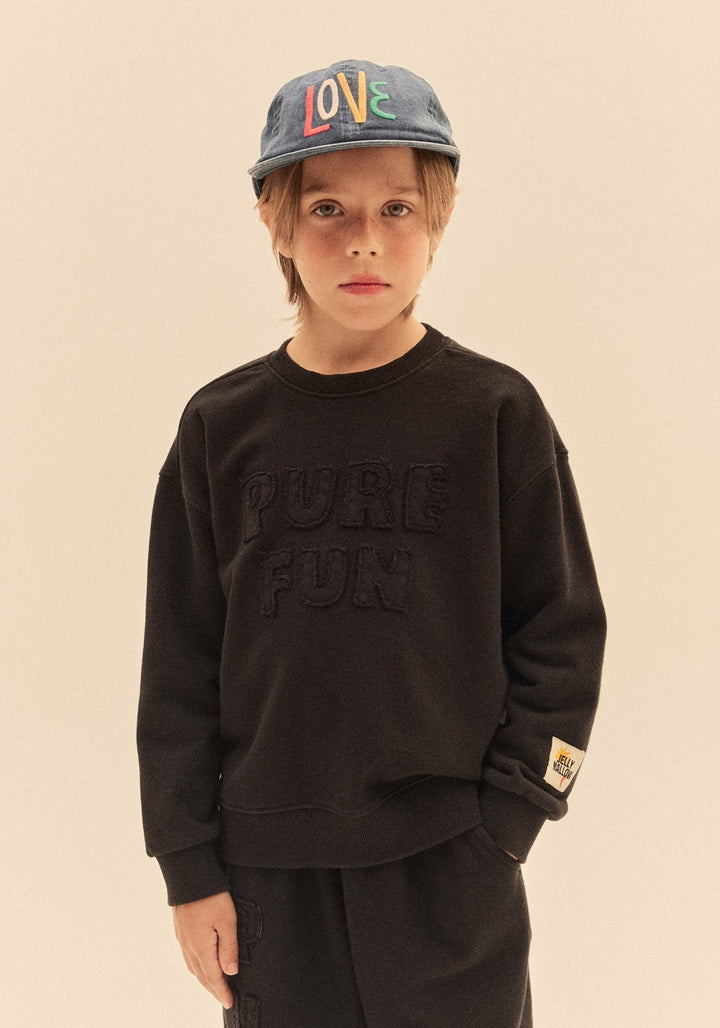Pure Sweatshirt in Black by Jelly Mallow - Petite Belle