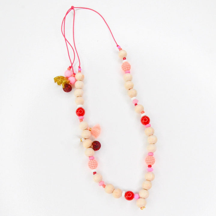 Red Velvet Party Necklace by Feestbeest Kids - Petite Belle