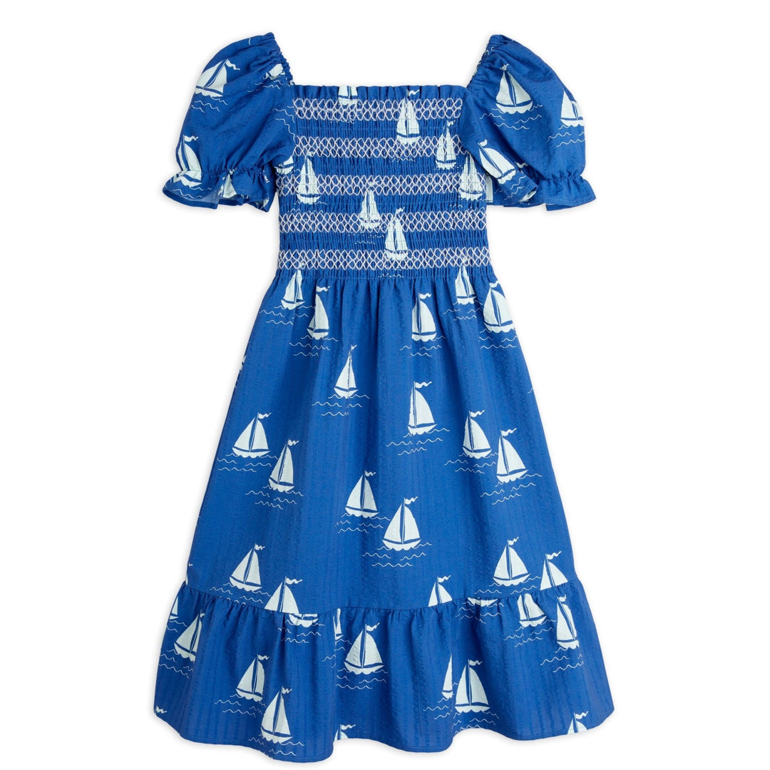 Sailing Boat Woven Dress by Mini Rodini - Petite Belle