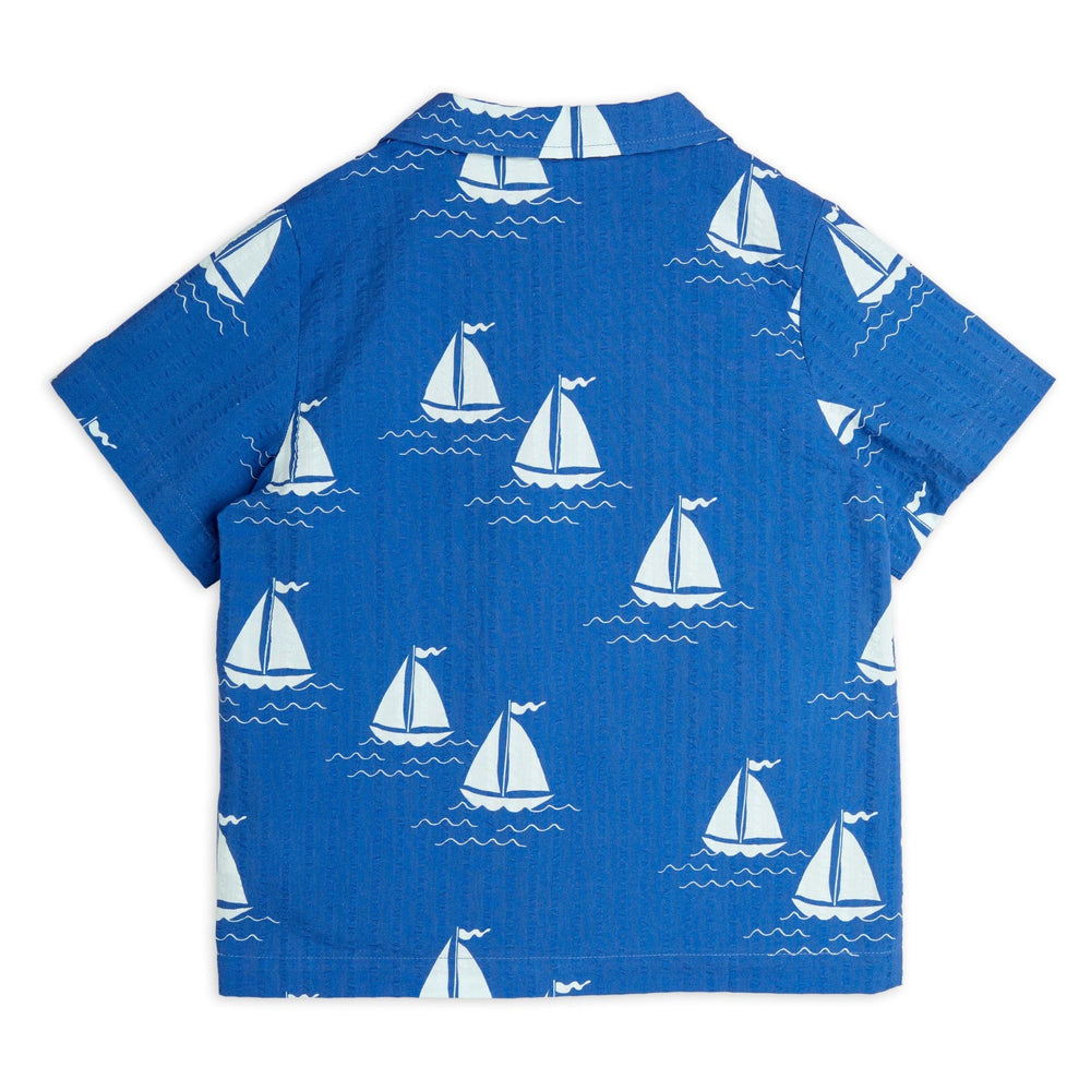 Sailing Boats Woven Shirt by Mini Rodini - Petite Belle