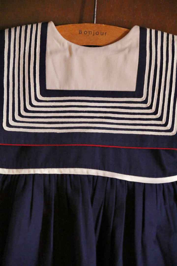 Sailor Dress in Dark Navy by Bonjour - Petite Belle