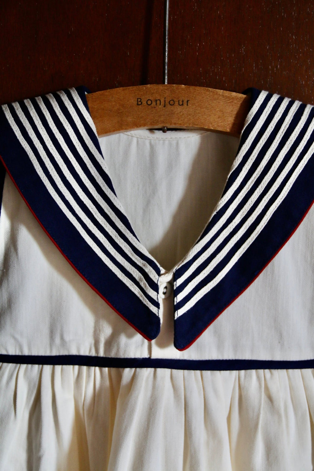Sailor Dress in Ivory by Bonjour - Petite Belle