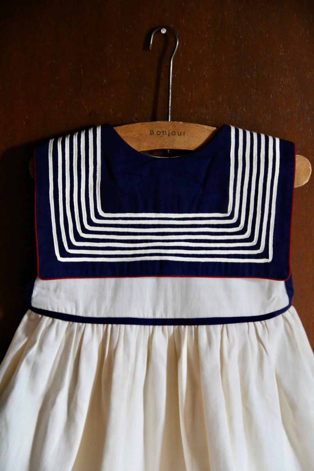 Sailor Dress in Ivory by Bonjour - Petite Belle