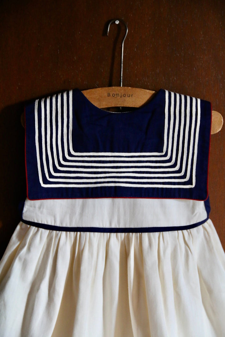 Sailor Dress in Ivory by Bonjour - Petite Belle