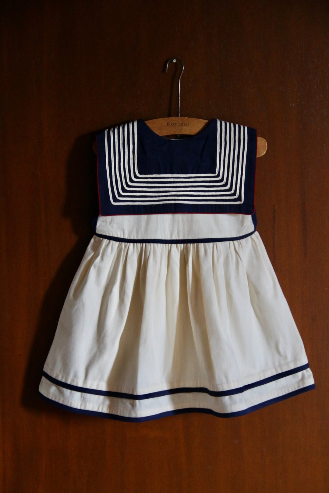 Sailor Dress in Ivory by Bonjour - Petite Belle