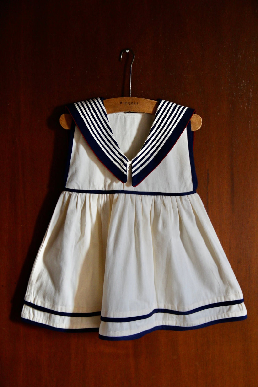 Sailor Dress in Ivory by Bonjour - Petite Belle