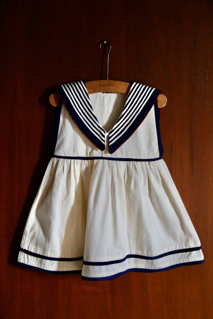 Sailor Dress in Ivory by Bonjour - Petite Belle