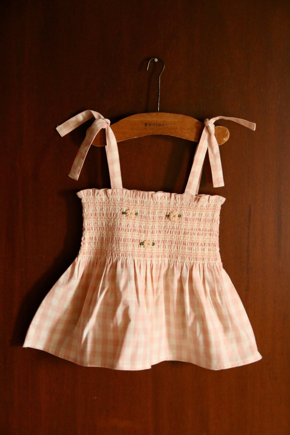 Short & Top Set in Pink Vichy by Bonjour - Petite Belle