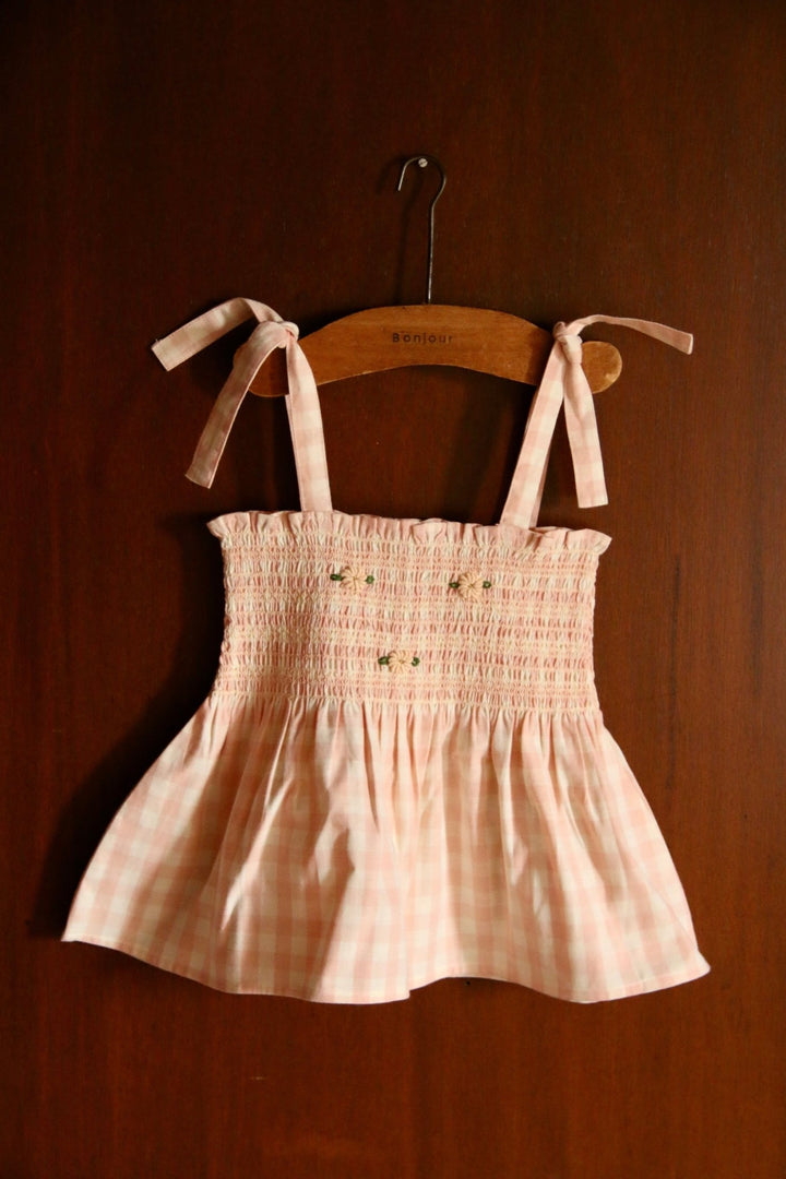 Short & Top Set in Pink Vichy by Bonjour - Petite Belle