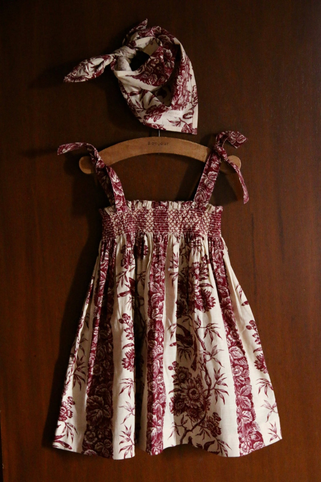 Skirt Dress & Scarf in Bird Print by Bonjour - Petite Belle