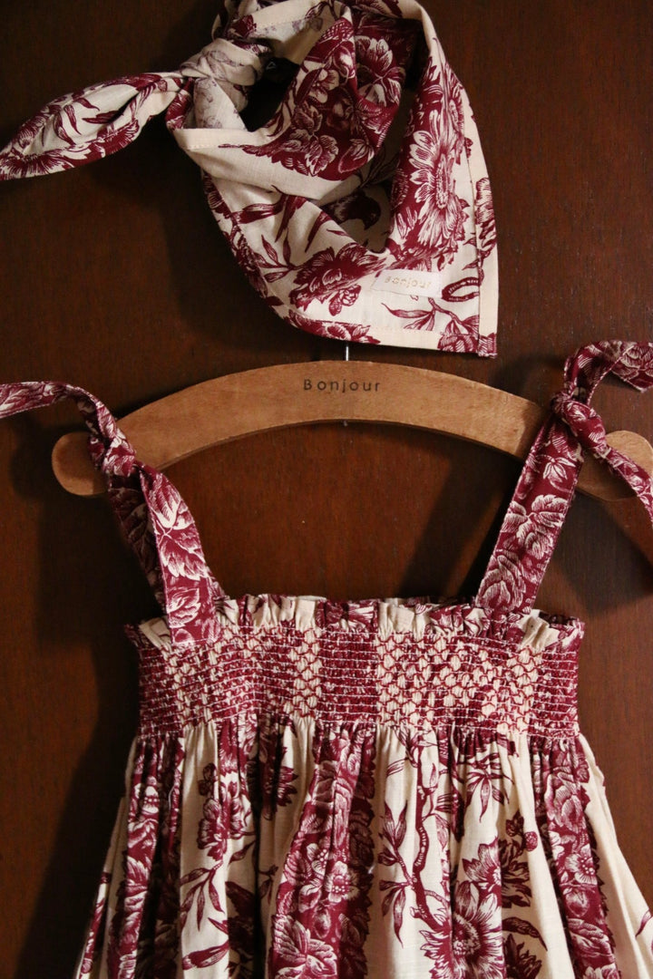 Skirt Dress & Scarf in Bird Print by Bonjour - Petite Belle