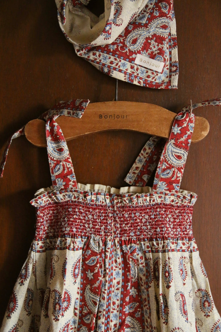 Skirt Dress & Scarf in Cashmere Bandana Print by Bonjour - Petite Belle